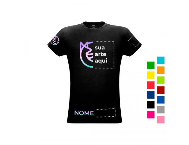 Camiseta Unissex Colorida Algodo (170g/m) P, M, G, GG, XGG