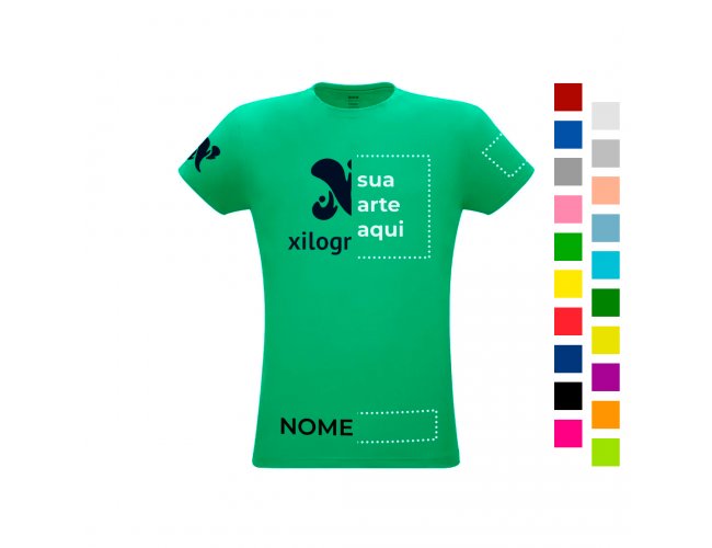 Camiseta Unissex Colorida Algodo (165g/m) P, M, G, GG, XGG