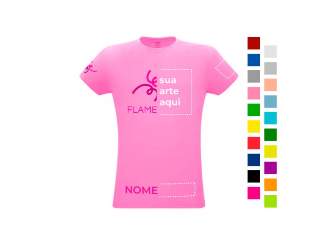Camiseta Unissex Colorida Algodo (135g/m) P, M, G, GG, XGG