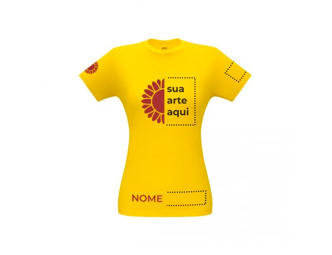 Camiseta Feminina Colorida Algodo (135g/m) P, M, G, GG