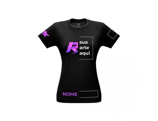 Camiseta Feminina Colorida Polister P, M, G, GG