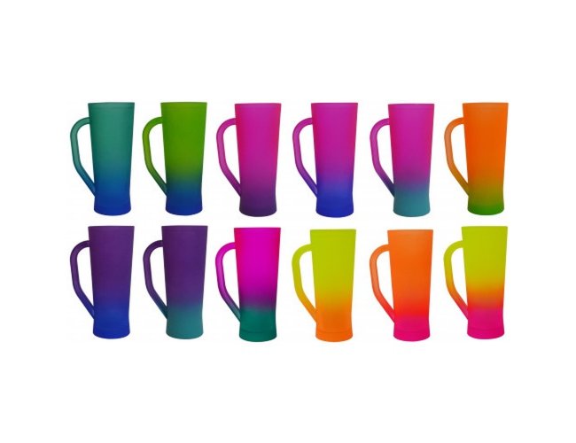 Caneca Long Drink Degrad Bicolor 400ml