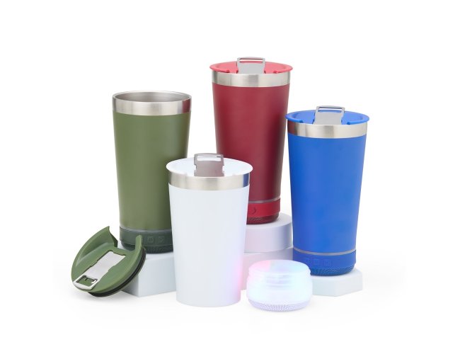 Copo Trmico 400ml Com Caixa de Som